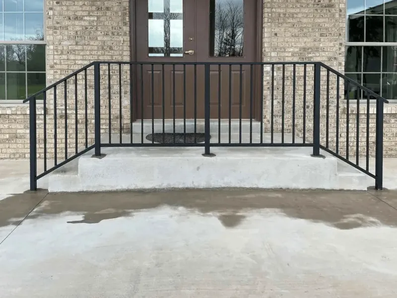 Custom metal railings for stairs and safety features